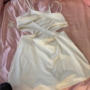 White Strappy Cut-Out Dress